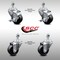 Service Caster 3 Inch SS Soft Rubber Wheel Swivel 1/2 Inch Threaded Stem Caster Brakes SCC, 2PK SCC-SSTS20S314-SRS-121315-2-TLB-2 - alternate 1